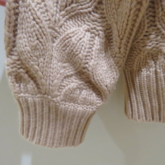 GARNET HILL 100% Recycled Cashmere Chunky Boatneck Sweater XL Oatmeal Soft Girl - Picture 6 of 13